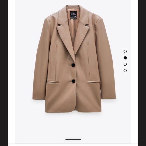 Zara Faux Leather Blazer M - Picture 7 of 10
